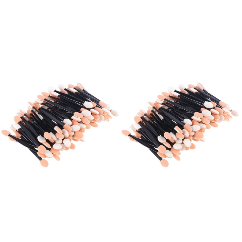 KALLORY 200pcs Dual-sided Shadow Brush Disposable Eyeshadow Sponge for Natural to Dramatic Makeup
