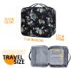Gloppie Travel Toiletry Bag for Women Makeup Bag Big Cosmetic Bag Make Up Case Organizer for Beauty & Skincare Care Accessories White Flower view 3