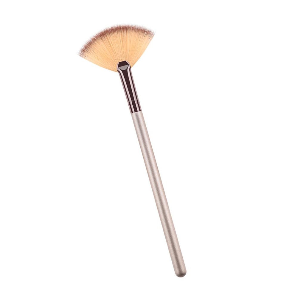 KALLORY Wooden Handle Nylon Bristles Makeup Brush for Women Professional Powder Application Tool for Daily and Special Occasion Makeup