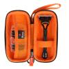 Mchoi Hard Carrying Case Fits for Gillette Fusion5 Mens Razor & Proglide Shield Men's Razor, Case Only (Black, Orange) view 1