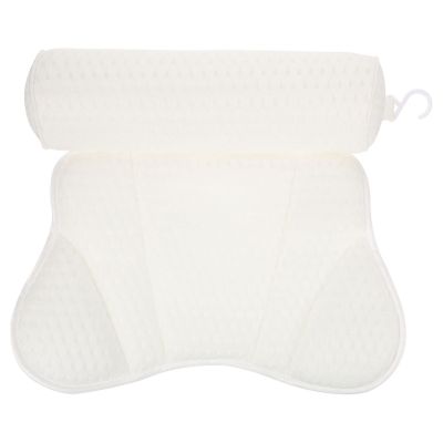 VOSAREA Bathtub Pillow for Head and Neck Support Soft and Breathable Relaxing Bath Cushion Strong Suction Cups for and Bathing Comfort