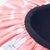 Aquior Shower Cap,Extra Large Triple Layer Bathing Cap with Dry Hair Function for Women Microfiber Terry Cloth Silky Satin 100%% Waterproof Reusable Long Hair Bath Caps (Pink Flora) view 3