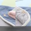 EXBERT Women's Hair-Drying Cap Coral Fleece Water-Absorbing Quick-Drying Towel Double Microfiber Head Hair Drying Towel view 2