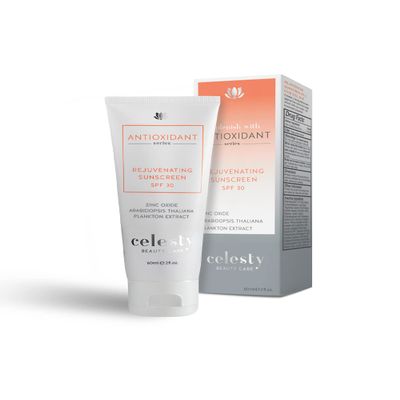 Celesty Beauty AntiAging Sunscreen SPF30 Ocean Based Extract Cream Sunburn & Aging Defense, Broad Spectrum Lightweight, Moisturizing Mineral Sunblocker, Antioxidant Face Large 2 Fl Oz Sunscreen.