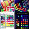 Afflano 2 Pcs Makeup Palettes Eyeshadow Red Shade 18 Colors + Neon Glow In Dark Eye shadow Palette 24 Colors, Highly Pigmented True Red Eye Shadow Blending Neon Powder Velvet Texture Eye Shadow Kit view 4