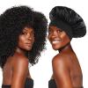 KEPUWAY 10 Pcs Bonnet, Superior Satin Bonnet with Elastic Wide Band, Silk Hair Bonnet for Sleeping Women Men curly Dreadlock Braid Hair (Multicolor Share Pack) view 2