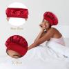 KEPUWAY 10 Pcs Bonnet, Superior Satin Bonnet with Elastic Wide Band, Silk Hair Bonnet for Sleeping Women Men curly Dreadlock Braid Hair (Multicolor Share Pack) view 3