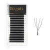 KOLYBEL W Eyelash Extension Automatic Flowering Lash Extension 4D Volume Premade Fan Lashes 0.07 C/D Curl Faux Mink Matte Black W Shaped Tips Soft Lightweight Lashes Supplies(4D-0.07-D-8-15mm) view 1