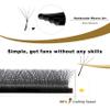 KOLYBEL W Eyelash Extension Automatic Flowering Lash Extension 4D Volume Premade Fan Lashes 0.07 C/D Curl Faux Mink Matte Black W Shaped Tips Soft Lightweight Lashes Supplies(4D-0.07-D-8-15mm) view 2