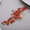 Chargances Handmade Crystal Gemstone Hair Comb with Red Rhinestone Headpiece - Bridal Hair Accessory for Weddings, Proms, Flower Girls view 4