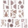10 Pcs Henna Tattoo Kit Temporary Tattoo Adul Stickers Lace Pattern Fake Tattoos Henna Sticker for Women Girls DIY on Body Face Arms Legs Brown view 1