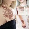 10 Pcs Henna Tattoo Kit Temporary Tattoo Adul Stickers Lace Pattern Fake Tattoos Henna Sticker for Women Girls DIY on Body Face Arms Legs Brown view 4
