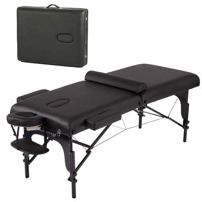 BestMassage Massage Bed Portable Massage Table 77" L 30" W 4" THK Lash Bed Height Adjustable 2 Folding PU Leather with Oxford Bag for Spa Footmassage Facial CareSpa Tattoo