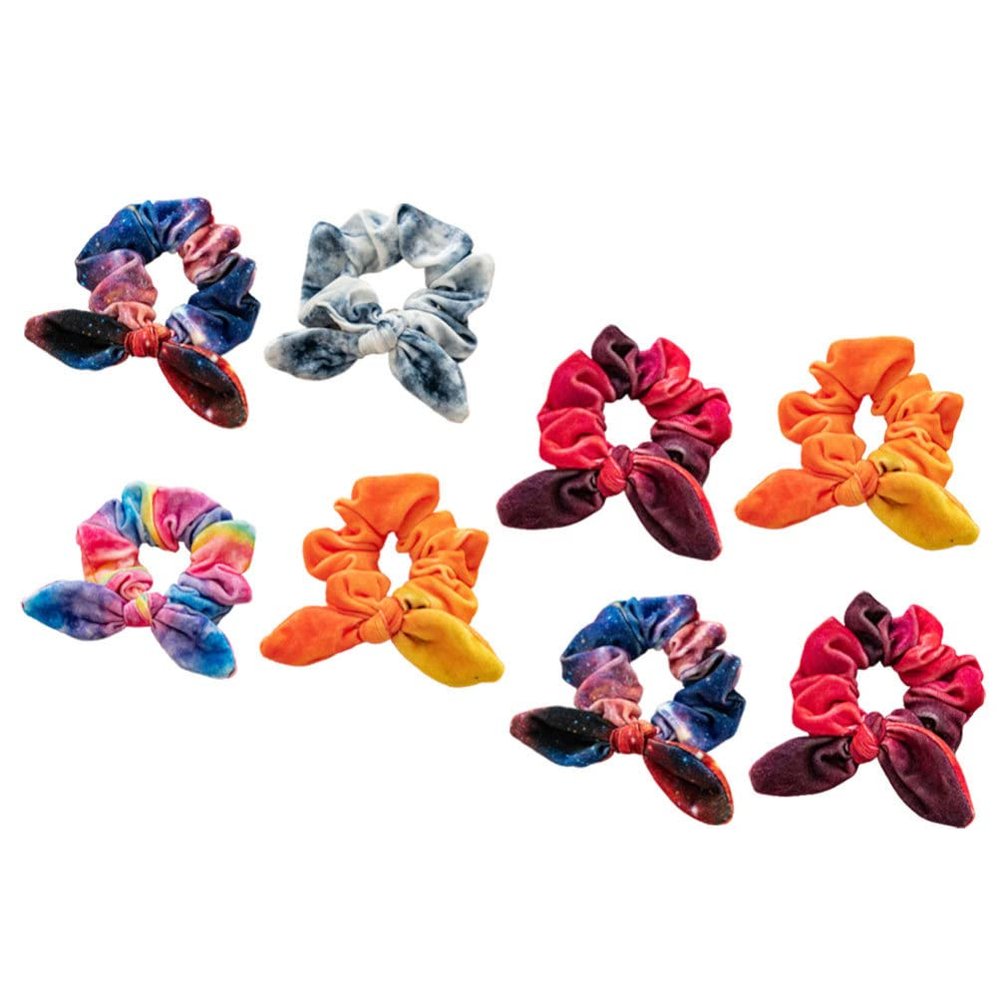 FRCOLOR 8pcs High Elasticity Cloth Hair Scrunchies for Women Ear Ponytail Holders Versatile Hair Ties for Daily Wear and Fashion Accessories