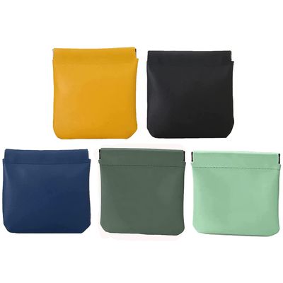 5/10Pcs Pocket Cosmetic Bag, Lambskin Pocket Cosmetic Bag,Portable Self-Closing Mini Storage Bag (5Pcs-A)