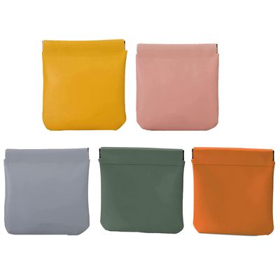 5/10Pcs Pocket Cosmetic Bag, Lambskin Pocket Cosmetic Bag,Portable Self-Closing Mini Storage Bag (5Pcs-B)