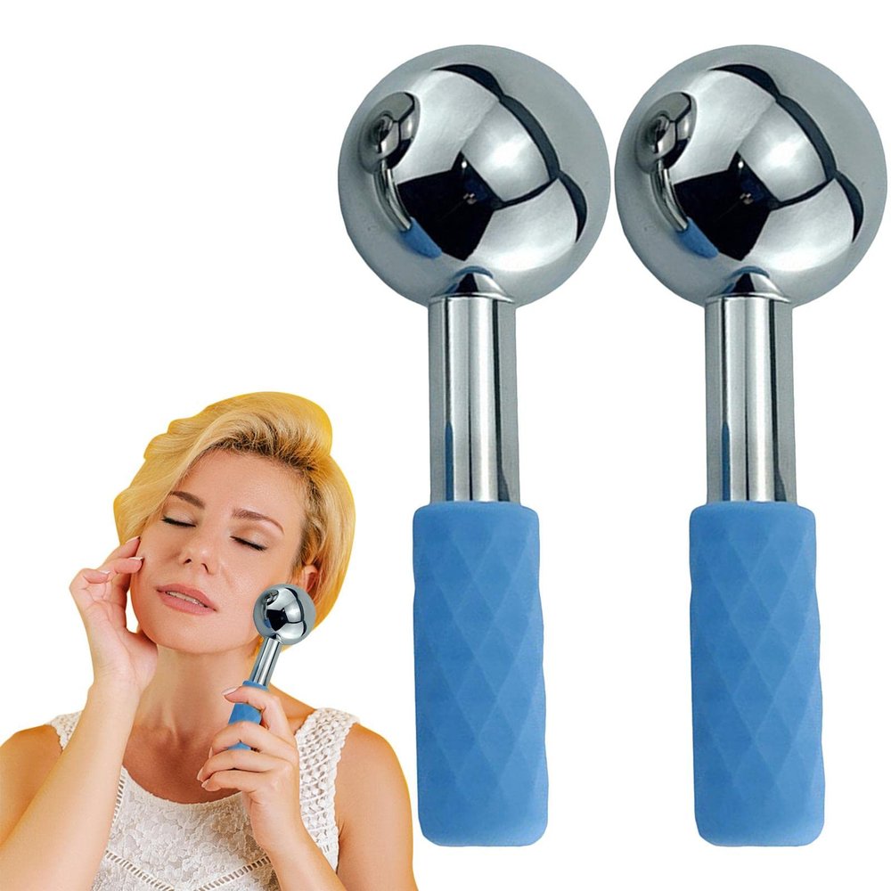 Cooling Facial Massage Globes - Cold Globes for Facials - Skin Icing to Reduce Puffiness Under Eyes, Cooling Facial Massager, Health Beauty Tools for Men Women