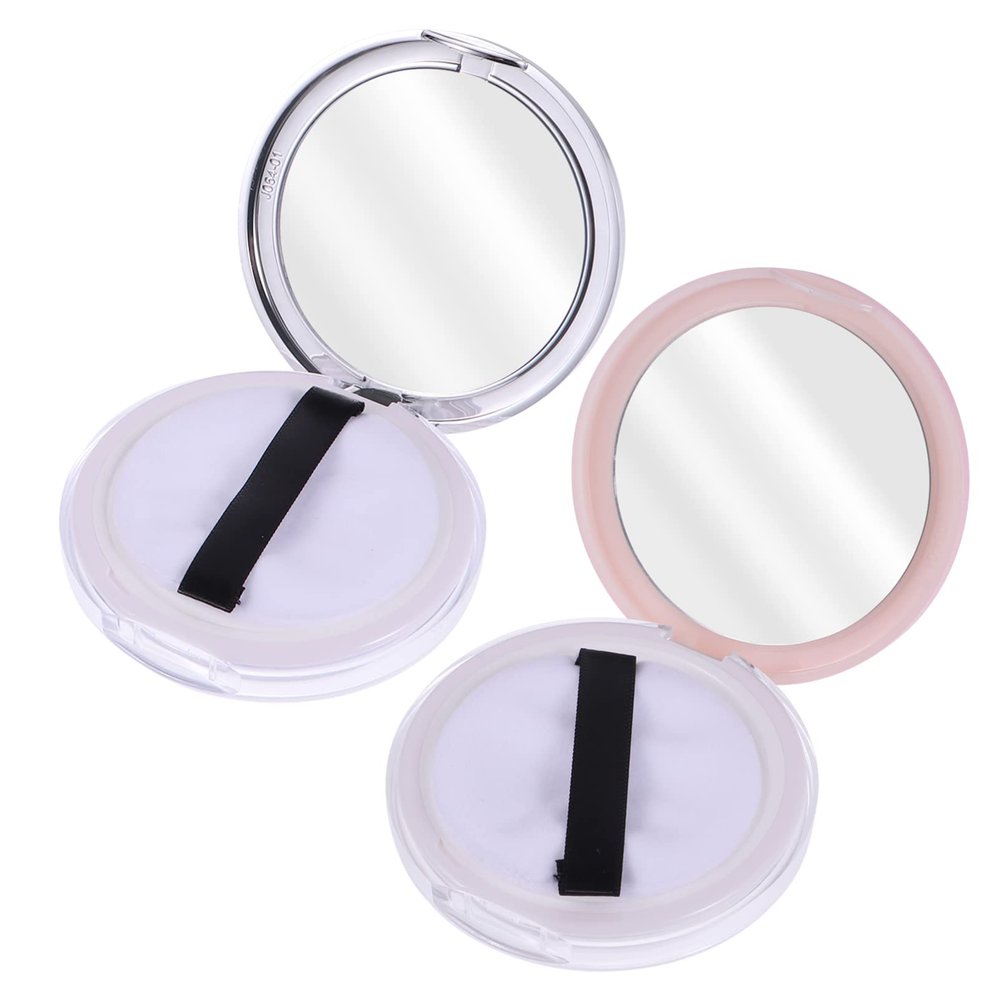 2pcs Dispensing Empty Toner Empty Powder Case Travel Loose Powder Case Portable Makeup Powder Case Travel Powder Case Travel Makeup Powder Container Cosmetic Powder Case