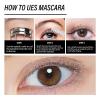 ANGUOEY 4D Diamond Glitter Lashes Mascara,Diamond Glitter Mascara Topper,Lasting Waterproof Thick Dazzling Eyelash Makeup,for Stage Party Wedding Music Festival view 4
