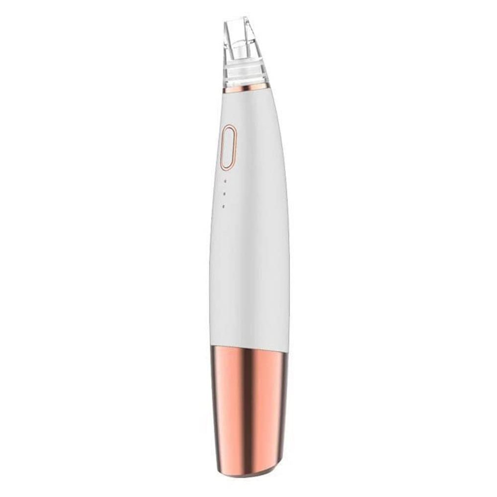 XARONF Blackhead Vacuum Cleaner - Rechargeable Pore Vacuum Blackhead Sucker - Facial Pore Cleaner Tool with 4 Suction Heads - Women & Men (Color : White)