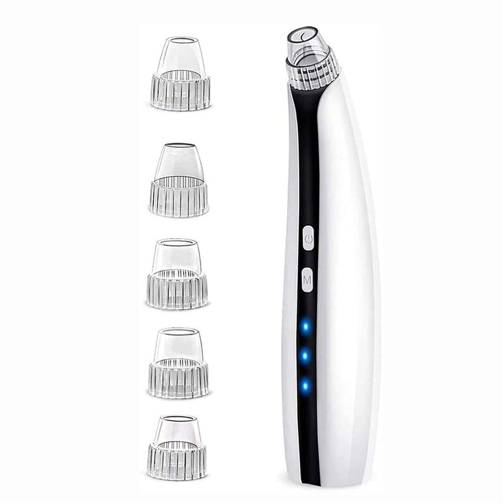 XARONF Blackhead Remover Pore Vacuum Extractor - Blackhead Vacuum Pore Cleaner Electric Comedone Acne Extractor Kit, Whitehead Black Head Removal Tool, 4 Porbes