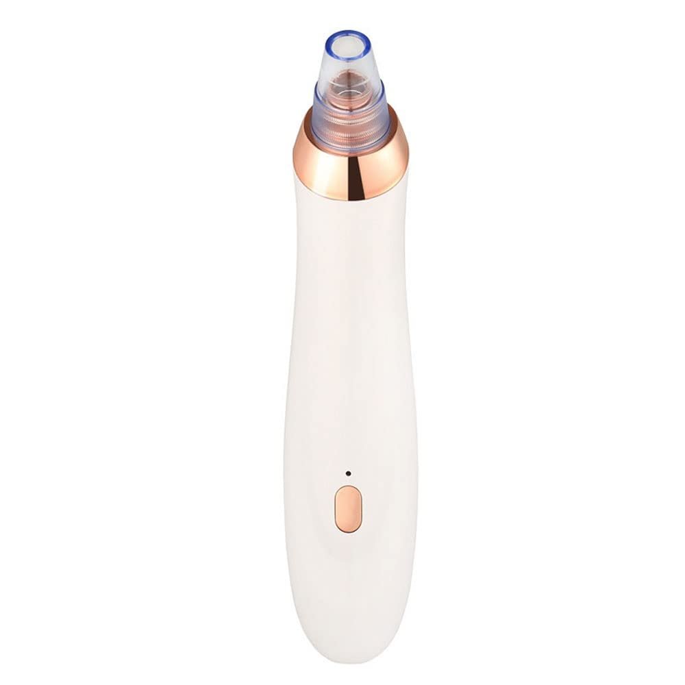 XARONF Blackhead Remover Pore Vacuum Cleaner-Electric Blackheads Removal Pore Cleanser with 3 Suction Power/5 Replaceable Probes, Rechargeable Blackhead Extractor Suction Tool (Color : White)