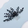 Teyglen Rhinestone Wedding Hair Comb Bridal Black Crystal Hair Side Comb Handmade Black Beads Hair Piece Vintage Headpiece Hair Accessories for Women Girls Party Prom Festival view 2