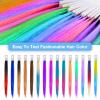 Noverlife 30PCS 9" Real Human Hair Swatches Testing Color Samples, Human Hair Color Testing Swatches, Hair Swatches for Salon Color Testing Practice view 3