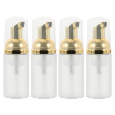 4pcs Foaming Soap Dispenser Refillable Frosted Pump Bottles Hand Soap Shampoo Body Wash Travel Size Empty Press Bottles Kitchen Bathroom