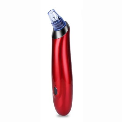 XARONF Blackhead Remover Pore Vacuum Cleaner-Electric Blackheads Removal Pore Cleanser with 3 Suction Power/5 Replaceable Probes, Rechargeable Blackhead Extractor Suction Tool (Color : Red)