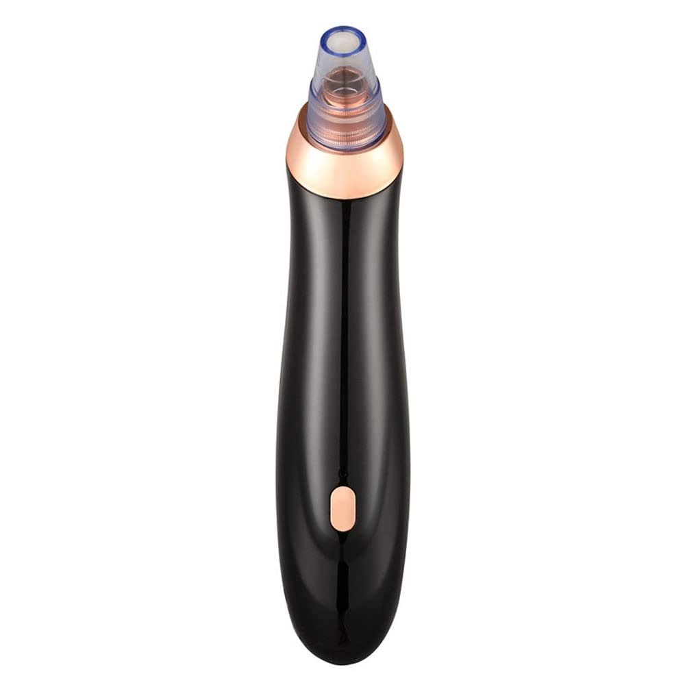 XARONF Blackhead Remover Pore Vacuum Cleaner-Electric Blackheads Removal Pore Cleanser with 3 Suction Power/5 Replaceable Probes, Rechargeable Blackhead Extractor Suction Tool (Color : Black)