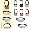 10 Pieces Rhinestone Ponytail Holder Cuffs Glitter Elastic Hair Tie Crystal Ponytail Cuff Gothic Rhinestone Hair Band Ponytail Accessories for Women Girls Christmas Gift Set view 2