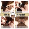 10 Pieces Rhinestone Ponytail Holder Cuffs Glitter Elastic Hair Tie Crystal Ponytail Cuff Gothic Rhinestone Hair Band Ponytail Accessories for Women Girls Christmas Gift Set view 3