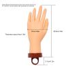 Nail Practice Hand for Acrylic Nails with Stand Bracket, Soft Maniquin Hand, Flexible Bendable Nail Practice Fake Hand for Nails Art Practice Tool view 2