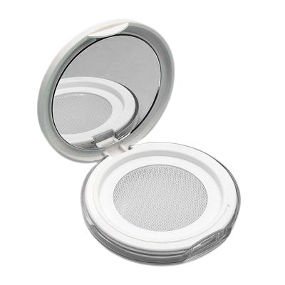 0.1 oz Empty Makeup Powder Container Compact Case Plastic Cosmetic Jars Travel Containers Refillable Powder Bottle Box Makeup Powder Holder 1Pcs (white)