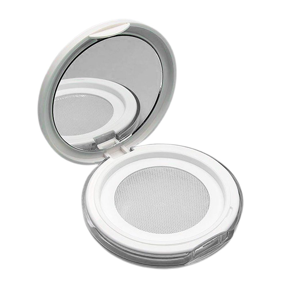 0.1 oz Empty Makeup Powder Container Compact Case Plastic Cosmetic Jars Travel Containers Refillable Powder Bottle Box Makeup Powder Holder 1Pcs (white)