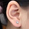 Ear Piercing Kit 4 Pcs Ear Piercing Gun Disposable Ear Piercing Gun Kit with Cubic Zirconia Silver Earring Studs (White) view 3