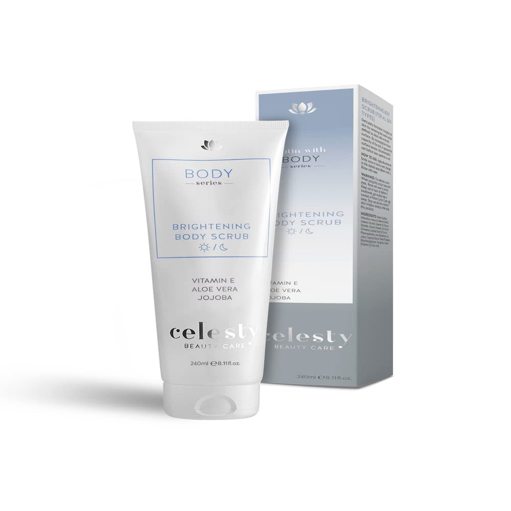 Celesty Beauty Sensitive Skin Body Scrub - Exfoliate Dead Skin Cells, Brighten, Nourish and Reduce Cellulite