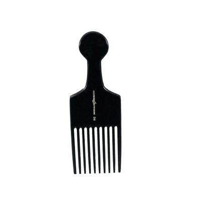 Hercules Sagemann 90 Hard Rubber Pick Comb. Extra Coarse, 6.75in Tall Comb For Thick Hair, Comb for Afro Hair Handmade and Hand Polished for Everyday Hair Care