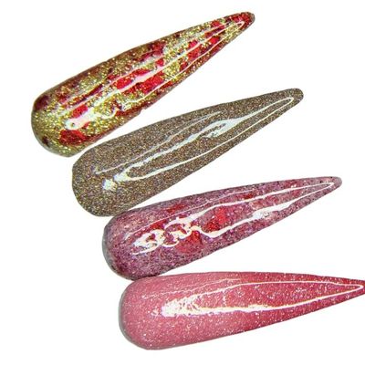 Christmas Set #2 Zebra Dip Powder .25 oz jars 1 of each color