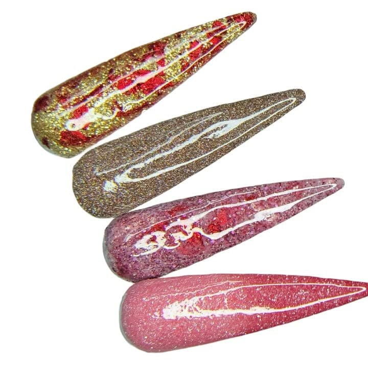 Christmas Set #2 Zebra Dip Powder .25 oz jars 1 of each color