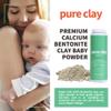 Bentonite Clay Baby Powder, Pure Calcium Bentonite Clay Food Grade Baby Powder for Sensitive Skin, Travel Size Baby Powder, Gentle Baby Skin Care view 2