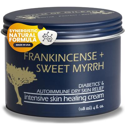 BALM OF GILEAD Foot Healing Cream  Frankincense & Sweet Myrrh Moisturizer for Sensitive Skin - Relieving Foot Therapy & Diabetic Skin Healing - Deeply Nourishing & Synergistic Cream