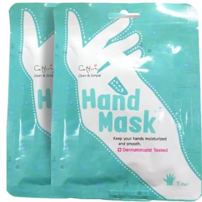 Cettua Clean & Simple Hand Moisturizing and Hydrating Mask with Shea Butter and Jojoba Oil | Dermatologist Tested | 2 Pack