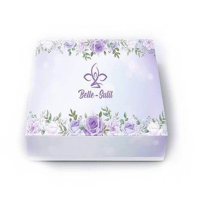 Belle-Sulit Luxurious Spa Box - Bath Salts, Bath Bomb, Face Mask, Body Lotion, Exfoliating Glove, Scented Candle, Personal Journal - Perfect for Relaxation, Rejuvenation, and Self-Care