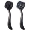 2 Pcs Large Facial Cleansing Brush Charcoal Bristles Black, Ooloveminso Manual Face Brushes for Deep Cleansing and Exfoliating Pores, Face Scrubber to Massage, Makeup Remove and Skin Care-Clear Black view 1
