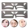 minkissy 2pcs Brow Stencil Kit Stainless Steel Eyebrow Shaping Ruler for Women Girls for Mapping Achieving Symmetrical Eyebrows Convenient Makeup Tool view 4