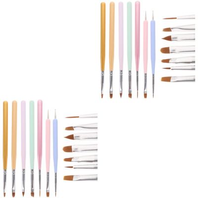 minkissy 14pcs Diy French Tip Nails Manicure Painting Tools Nail Art Pens Brushes Supplies
