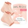 Bare August Moisturizing Socks | Soft Heel-Repair Gel Socks for Foot Care, Dry & Cracked Heels | Overnight Comfort Sleep Socks for Women & Men | Reusable Spa Socks for Smooth & Hydrated Skin - 2 Pairs view 1