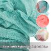 Back Scrubber for Shower, Qewro Loofah on a Stick as Shower Brush Exfoliating Body with Long Handle, Loofah Sponge Mens Loofah Bathing Accessories for Women (2Pack Blue) (4Pack Blue and Pink) view 2